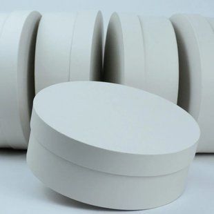 Коробка подарочная круглая 25*9см, светло-серая