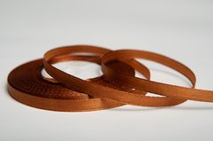 Лента атласная коричневая (158) 0,7 см
