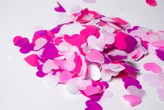 Конфеті тішью сердечки рожевий Mix (1000) 20 г