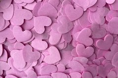 Конфетти тишью сердечки светло-розовые 1,5 см (41) 20 г