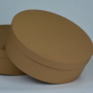 Коробка подарочная круглая 25*9см, мокка