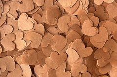 Конфетти тишью сердечки коричневые 1,5 см (32) 20 г