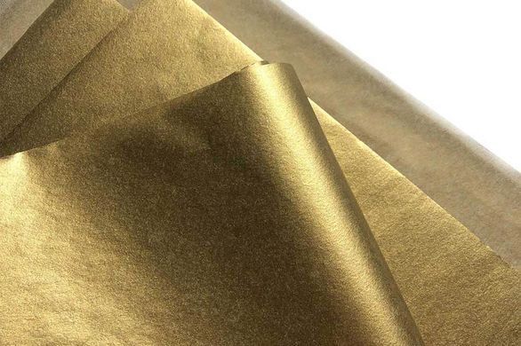 Пакувальний папір тішью золотий (63) 50х70 см - 10 листів