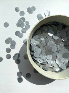 Конфеті тішью кружечки срібні 1,5 см (61) 20 г