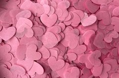 Конфеті тішью сердечки рожеві 1,5 см 20 г (141)