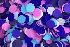 Конфетти тишью кружочки фиолетово-синий Mix (532) 20 г