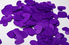 Конфеті тішью сердечки темно-фіолетові (45) 20 г