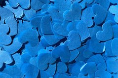 Конфетти тишью сердечки темно-синие 1,5 см (50) 20 г
