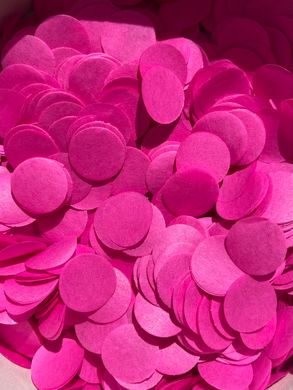 Конфетти тишью кружочки темно-розовые 1,5 см (03) 20 г