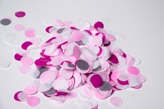 Конфетти тишью кружочки розово-серый Mix (002) 20 г