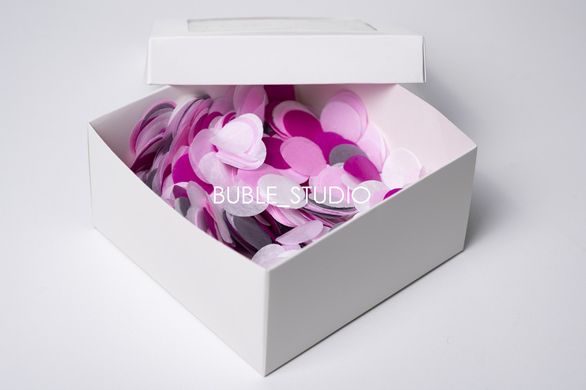 Конфетти тишью кружочки розово-серый Mix (002) 20 г