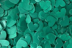 Конфетти тишью сердечки зеленые 1,5 см (28) 20 г