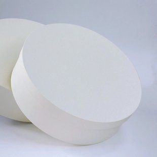 Коробка подарочная круглая 25*9см,ваниль