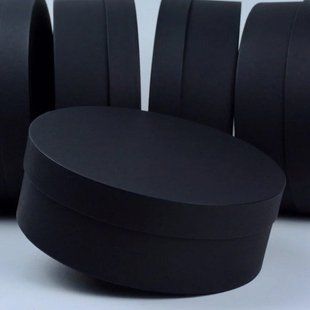 Коробка подарочная круглая 25*9см, черная