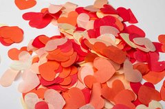 Конфеті тішью сердечки оранжевий Mix (1001) 20 г