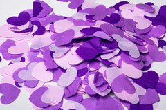Конфеті тішью сердечки рожево-фіолетовий Mix (1023) 20 г