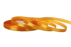 Лента атласная желто-оранжевая (17) 0,7 см