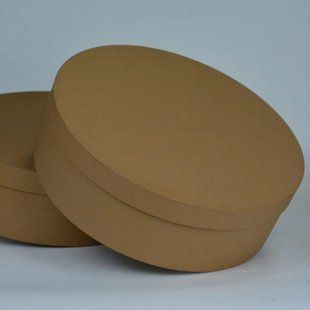 Коробка подарочная круглая 30*9см, мокка