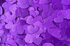 Конфеті тішью сердечки темно-фіолетові 1,5 см (45) 20 г