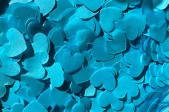 Конфетти тишью сердечки темно-голубые 1,5 см (47) 20 г