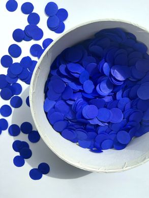 Конфетти тишью кружочки синие 1,5 см (48) 20 г