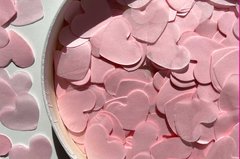 Конфетти тишью сердечки пастельно-розовые (06) 20 г