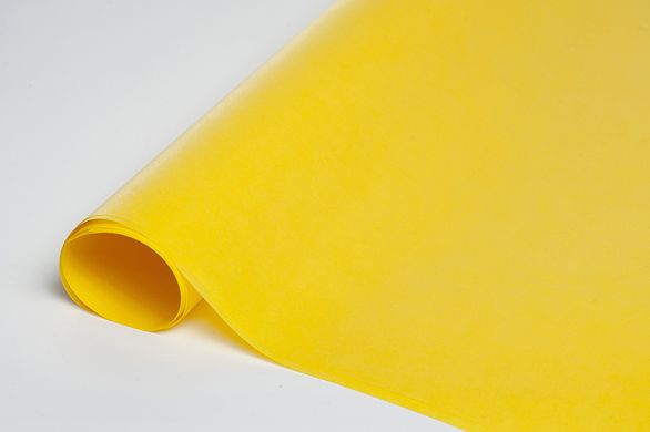 Пакувальний папір тішью жовтий (11) 50х70 см - 10 листів