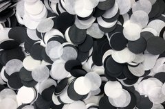 Конфеті тішью кружечки чорно-білий Mix (534) 20 г