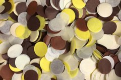 Конфеті тішью кружечки жовто-коричневий Mix (503) 20 г
