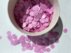 Конфетти тишью кружочки фиолетово-розовые более темные 1,5 см (41) 20 г