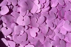 Конфетти тишью сердечки фиолетовые 1,5 см (157) 20 г