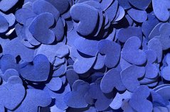 Конфетти тишью сердечки синие 1,5 см (51) 20 г