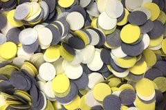 Конфеті тішью кружечки жовто-сірий Mix (519) 20 г