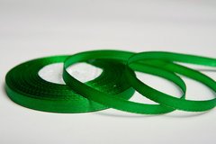 Стрічка атласна зелена (19) 0,7 см