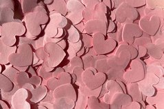 Конфетти тишью сердечки пудровые 1,5 см (139) 20 г