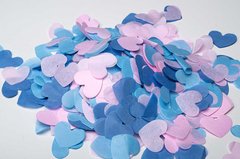 Конфетти тишью сердечки розово-голубой Mix (1025) 20 г