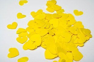 Конфетти тишью сердечки желтые (11) 20 г