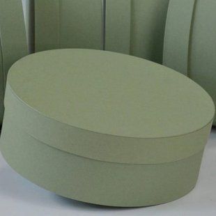 Коробка подарочная круглая 30*9см, олива