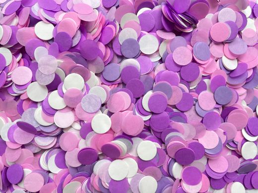 Конфеті тішью кружечки Фіолетовий Mix (511) 20 г