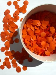 Конфеті тішью кружечки оранжеві 1,5 см (17) 20 г