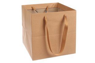 Пакет с широким дном 30*30*30см,крафт