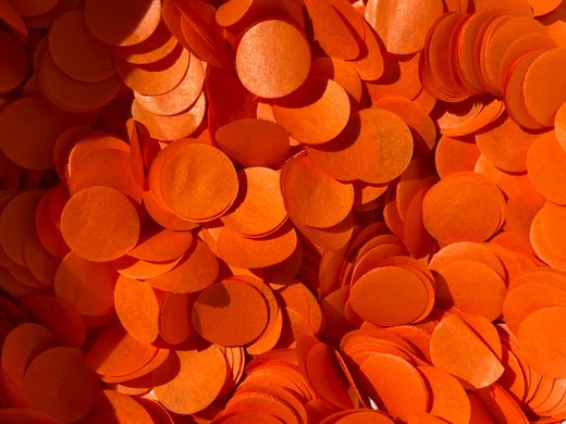 Конфеті тішью кружечки оранжеві 1,5 см (17) 20 г
