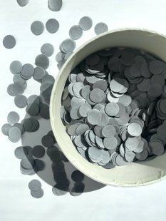 Конфеті тішью кружечки сірі 1,5 см (54) 20 г