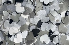 Конфетти тишью сердечки серебряный Mix 1,5 см (706) 20 г