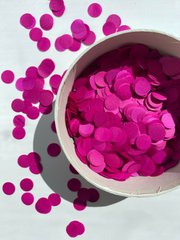 Конфетти тишью кружочки фиолетово-розовые 1,5 см (05) 20 г
