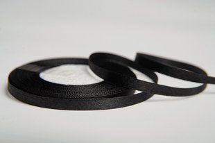 Стрічка атласна чорна (39) 0,7 см