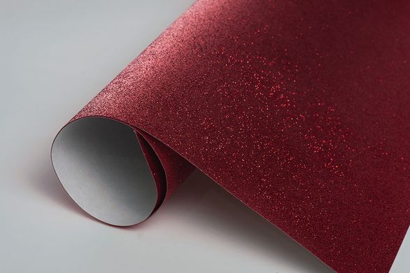 Дизайнерський картон з глітером, червоний (39) 25х35 см