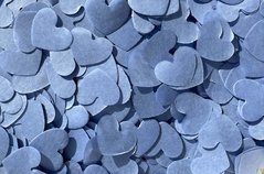 Конфетти тишью сердечки серо-голубые 1,5 см (57) 20 г