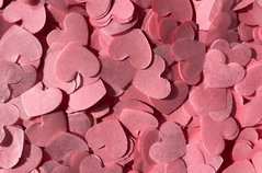 Конфеті тішью сердечки рожеві темніші 1,5 см (143) 20 г