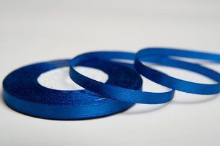 Стрічка атласна синя (40) 0,7 см